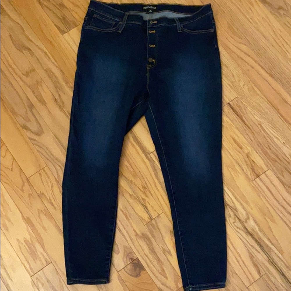 EUC J.CREW Factory Blue High-Waisted Jeans